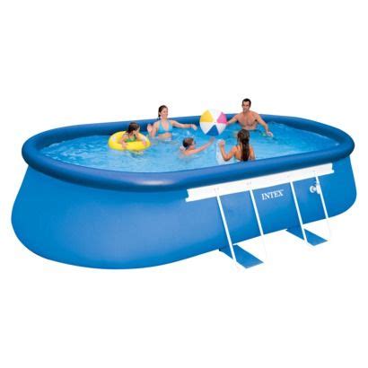 Intex Oval Frame Pool 18ft x 10ft x 42in | Pool, Swimming pools, Oval pool