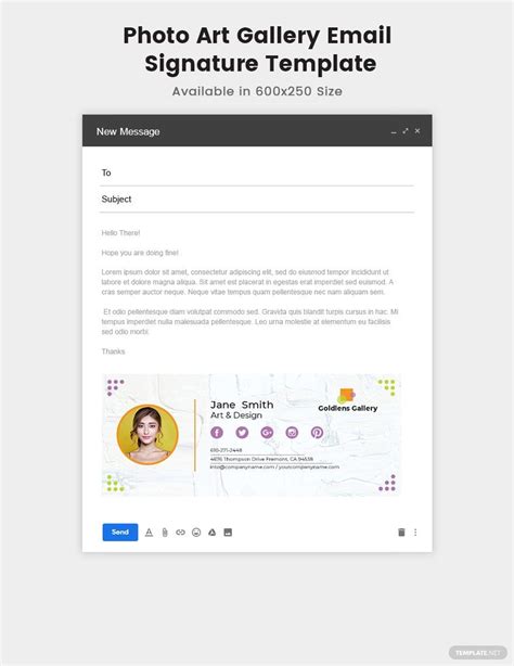 Photo Art Gallery Email Signature Template in PSD, Outlook, HTML5 ...