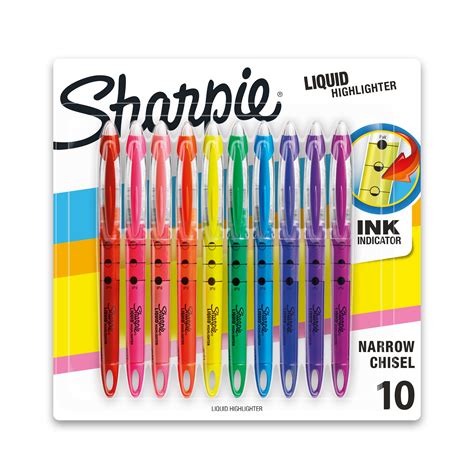 Sharpie Liquid Highlighter, Chisel Tip Highlighters, Assorted Colors ...