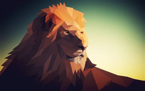 Lion Geometric Art Wallpapers - Wallpaper Cave