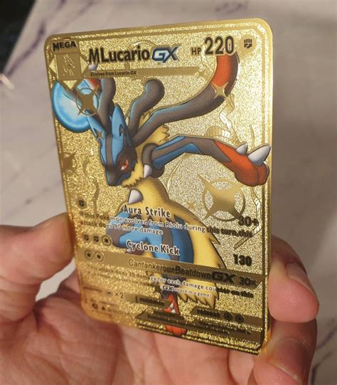 Metal Pokemon Cards Gold Steel Custom Pokemon Cards | Etsy