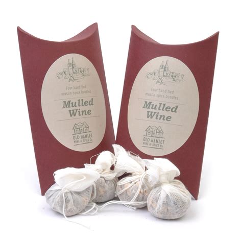 Mulled Wine Spice Sachets. Two Packs of 4 Mulled Spice Muslin Bundles (Red Pillow Pack)- Buy ...