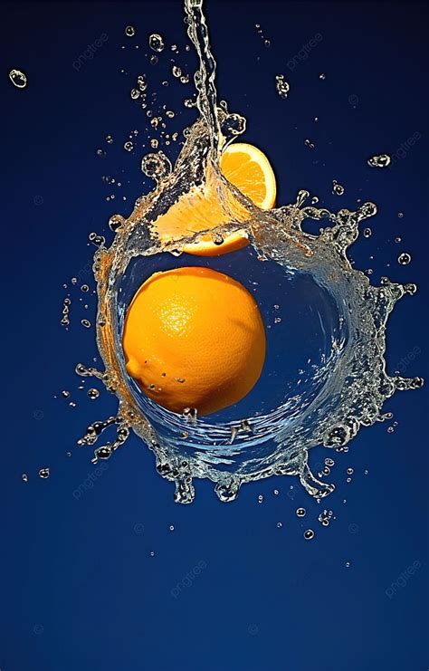 Orange Over Water Splash Background Wallpaper Image For Free Download - Pngtree