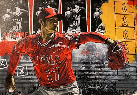 Shohei Ohtani by Stephen Holland (Pitching) - Art of the Game