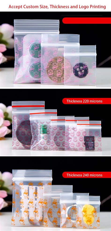 Custom Printed Mini Small Ziplock Baggies With Logo Sizes 1x1 2 X 2 2 X 3 3x3 4x4 4 X 6cm - Buy ...