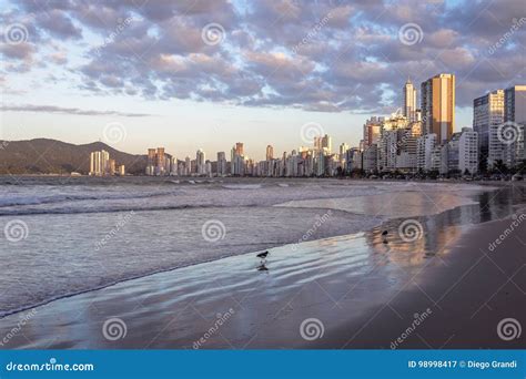 Balneario Camboriu Beach and Skyline at Sunset - Balneario Camboriu, Santa Catarina, Brazil ...