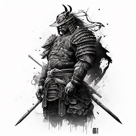 Samurai warrior tattoo Midjourney Prompt - promptsideas.com