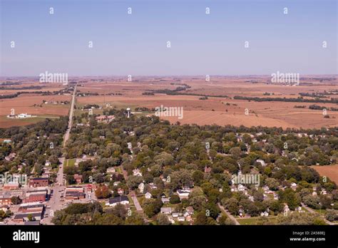 Aerial photograph of Malvern, Mills County, Iowa, USA Stock Photo - Alamy