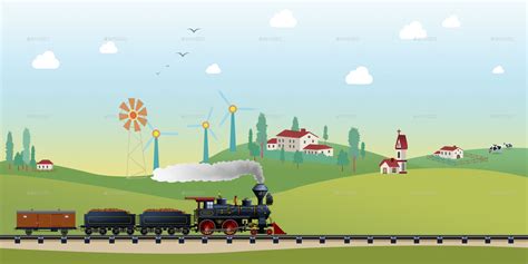 Background Railway Track Cartoon - Debora Milke