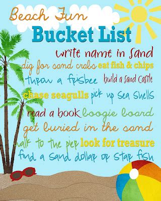 Beach Fun Bucket List - Liz on Call