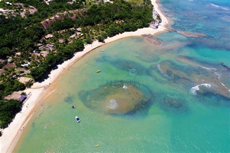 Aerial View of Trancoso Beach, Porto Seguro, Bahia, Brazil Stock Image - Image of island ...