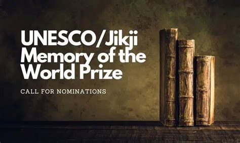 Call for nominations: UNESCO/Jikji Memory of the World Prize - Ghana ...