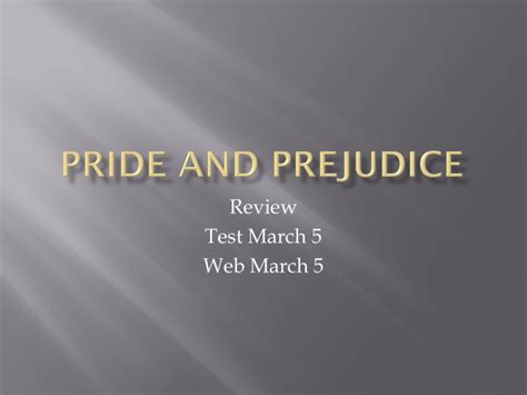 Pride and Prejudice