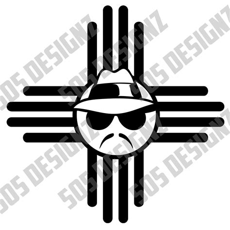 Zia Lowrider Man SVG PNG, Cricut, Decal, Stencils, Cutouts, Patterns, Scrapbooking or T-shirt ...