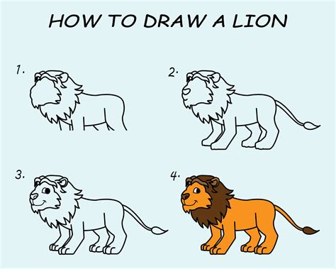 How To Draw A Lion Step By Step