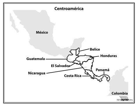 El Salvador Mapa Centroamerica