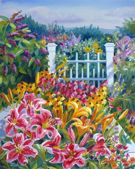 Janet Zeh Original Art Watercolor and Oil Paintings: Garden Flowers ...