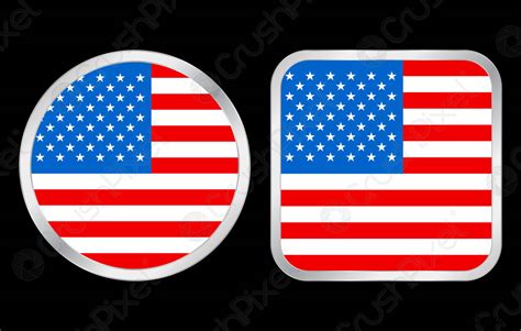 USA flag icon - stock vector 1528240 | Crushpixel