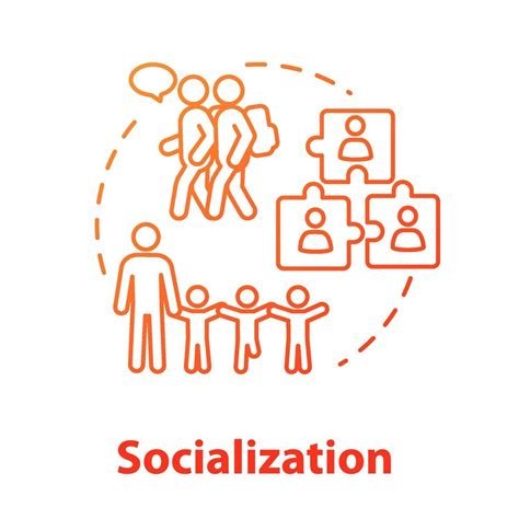 Socialization concept icon. Diversity in school group. Inclusive ...