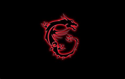 Обои red, game, black, dragon, gaming, MSI, red dragon, micro star ...