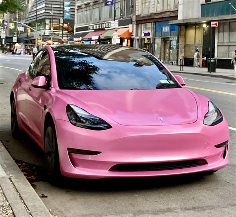 Pink Thing of The Day: Pink Tesla! in 2024 | Tesla car, Pink car, Dream cars lexus