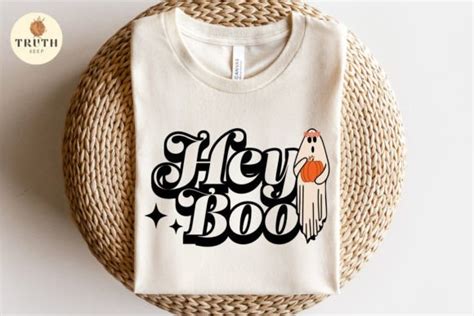 Hey Boo Ghost Svg, Halloween Boho Svg Graphic by TRUTHkeep · Creative Fabrica