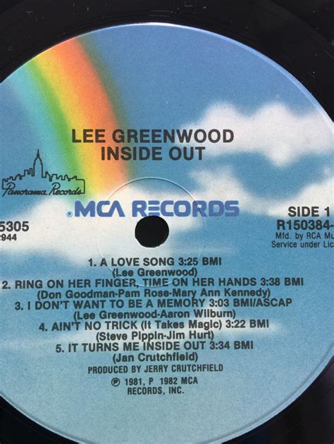 Lee Greenwood Inside Out Vintage Vinyl Record Album 33 rpm lp - Etsy ...