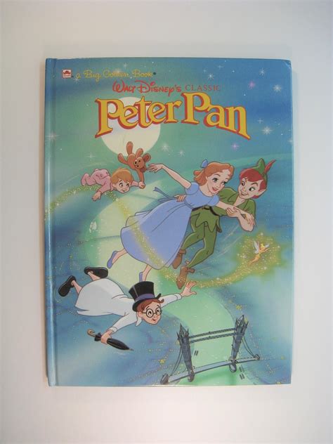 Walt Disney's Classic PETER PAN, A Big Golden Book, 1989 Very Good Large Illustrated Hardcover ...