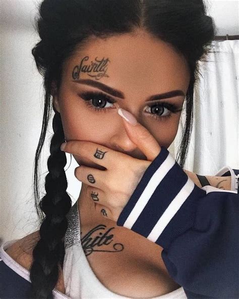 Words Face Tattoo Ideas | Girl face tattoo, Face tattoos, Face tattoos for women