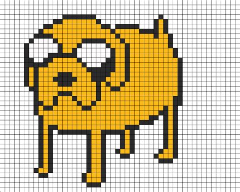 Adventure Time Jake The Dog Perler Bead Pattern | Bead Sprites ...