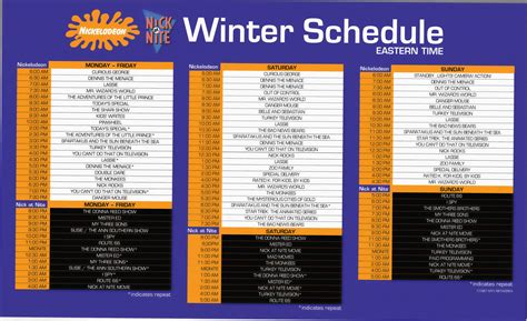 Nickelodeon and Nick at Nite Winter Schedule 1987 : r/ClassicTV