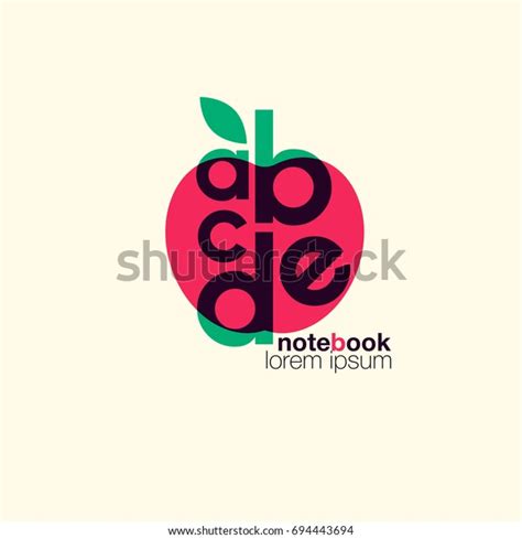 Apple Logo Notebook Cover Online Education Stock Vector (Royalty Free) 694443694 | Shutterstock