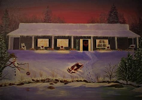 Alabama Snow Painting by Hu'Net Arts - Fine Art America