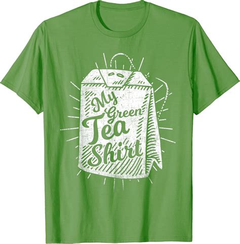 My Green Tea Shirt - Teabag Graphic T Shirt : Amazon.co.uk: Fashion