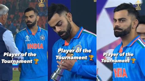 CWC 2023: WATCH- Virat Kohli collects his Player of the Tournament ...