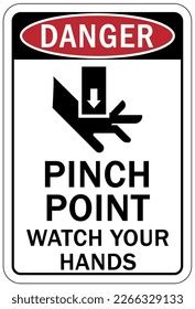 Pinch Point Hazard Sign Labels Stock Vector (Royalty Free) 2266329107 ...