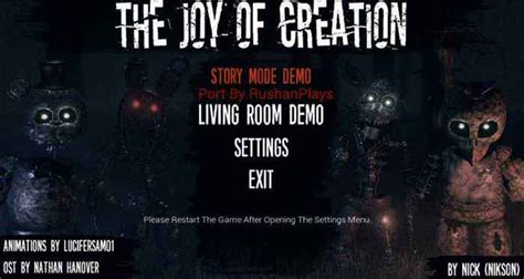 The Joy Of Creation: Story Mode Download At FNAF-Fangames