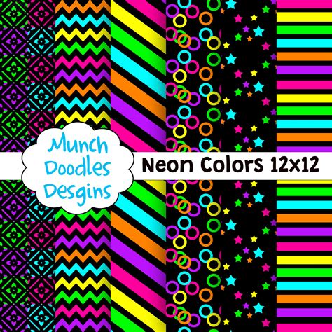 Neon Colors, Light Colors, Purple Scrapbook Paper, Digital Background ...