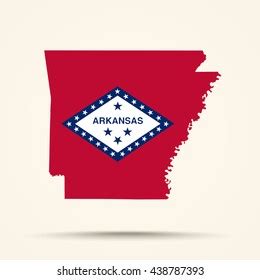 Map Arkansas Arkansas Flag Colors Stock Illustration 438787393