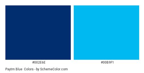 Paytm Blue Color Scheme » Blue » SchemeColor.com