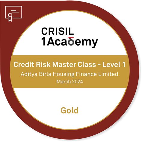 Credit Risk Master Class - Level 1 - Credly