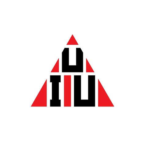 UIU triangle letter logo design with triangle shape. UIU triangle logo design monogram. UIU ...