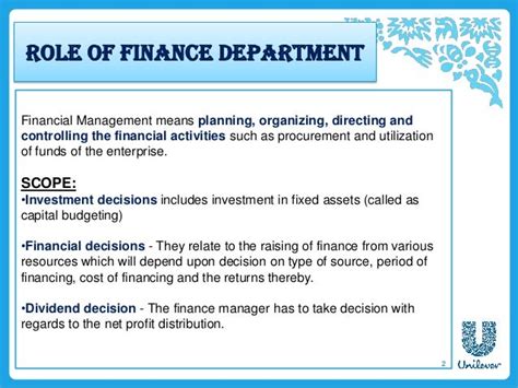 Unilever limited transforming the finance function