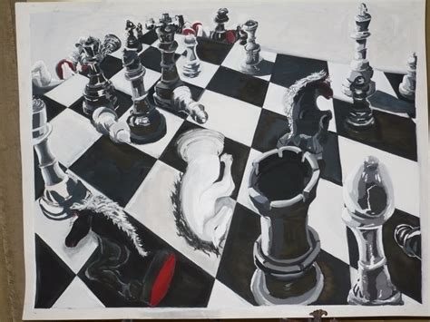 Chess Game Painting at PaintingValley.com | Explore collection of Chess Game Painting