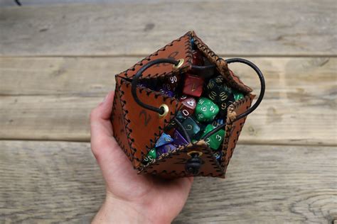 Pattern: Leather D20 Dice Bag. Files to Cut by Hand or With a - Etsy