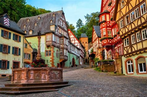 Miltenberg medieval Old Town, Bavaria, Germany - GlobePhotos - royalty ...