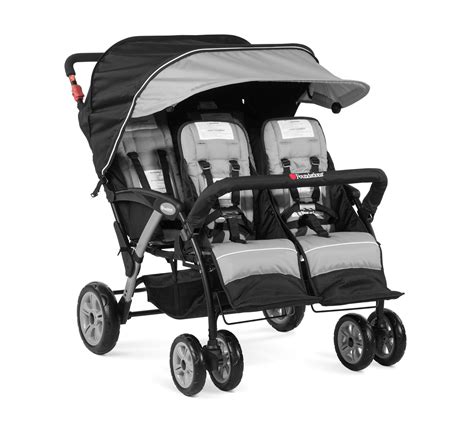 Quad 4-Seat Sport Stroller in Gray by Foundations - Walmart.com ...