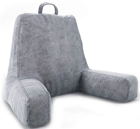 Buy Ziraki Large Reading Pillow & TV Relax Sitting Pillow - Back Rest with Arms - Shredded Foam ...