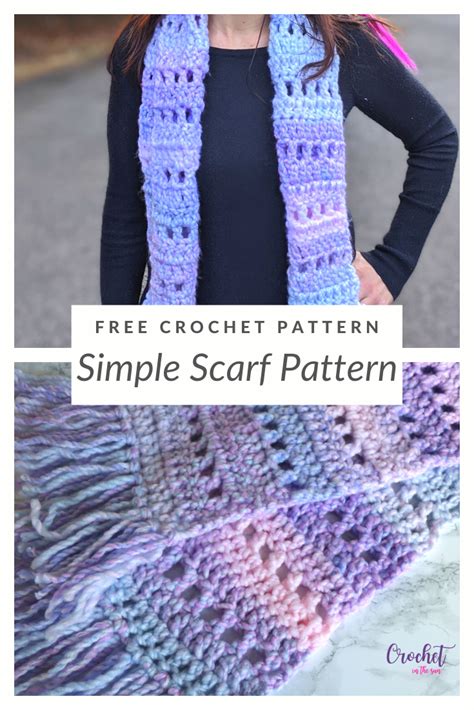 Winter crochet project, Easy crochet scarf pattern - Free crochet pattern!