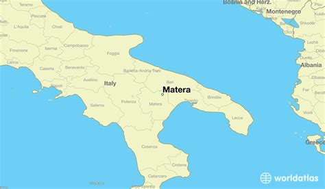 Where is Matera, Italy? / Matera, Basilicata Map - WorldAtlas.com